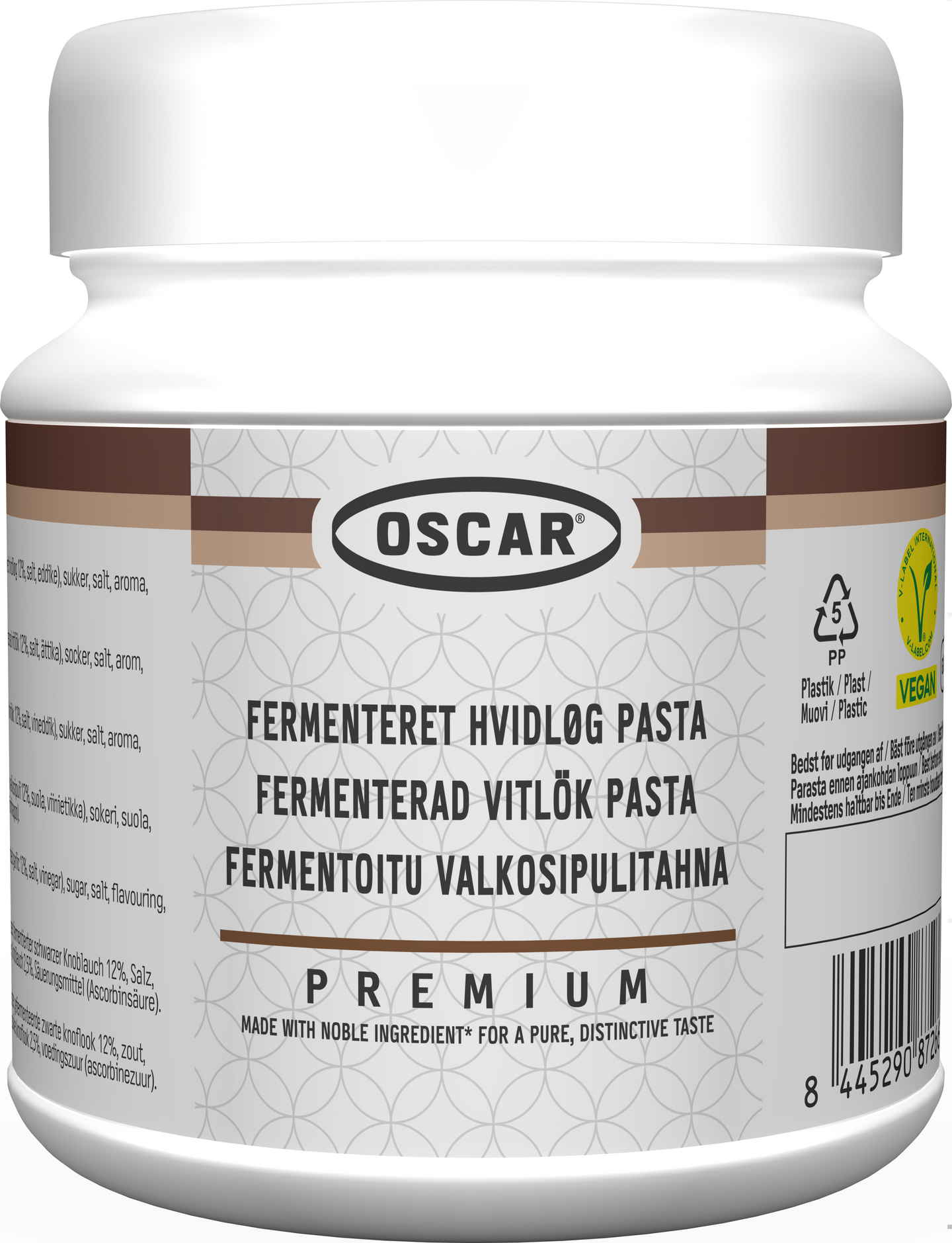 Oscar Premium fermentoitu valkosipulitahna 580g