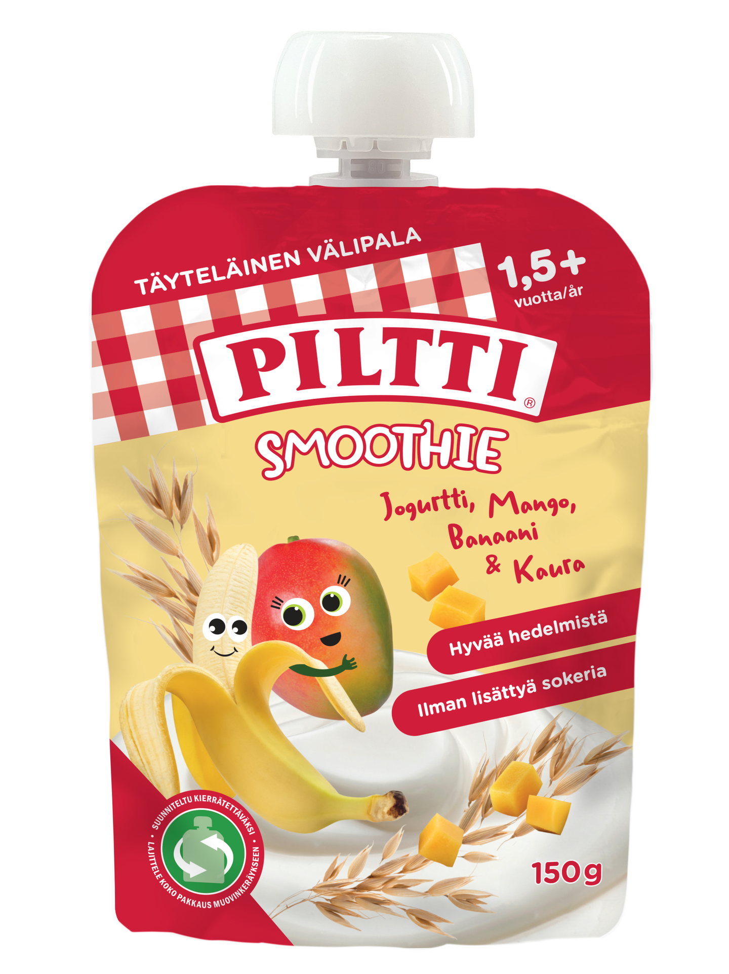 Piltti Smoothie Jogurtti, mango, banaani & kaura 1,5v+ 150g