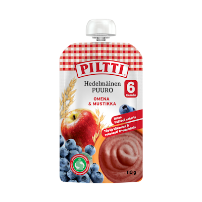 Piltti Hedelmäinen Puuro Omena & mustikka 110g 6kk