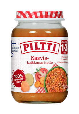 Piltti Kasvis-kalkkunarisotto lastenateria 190g alkaen 1-3v