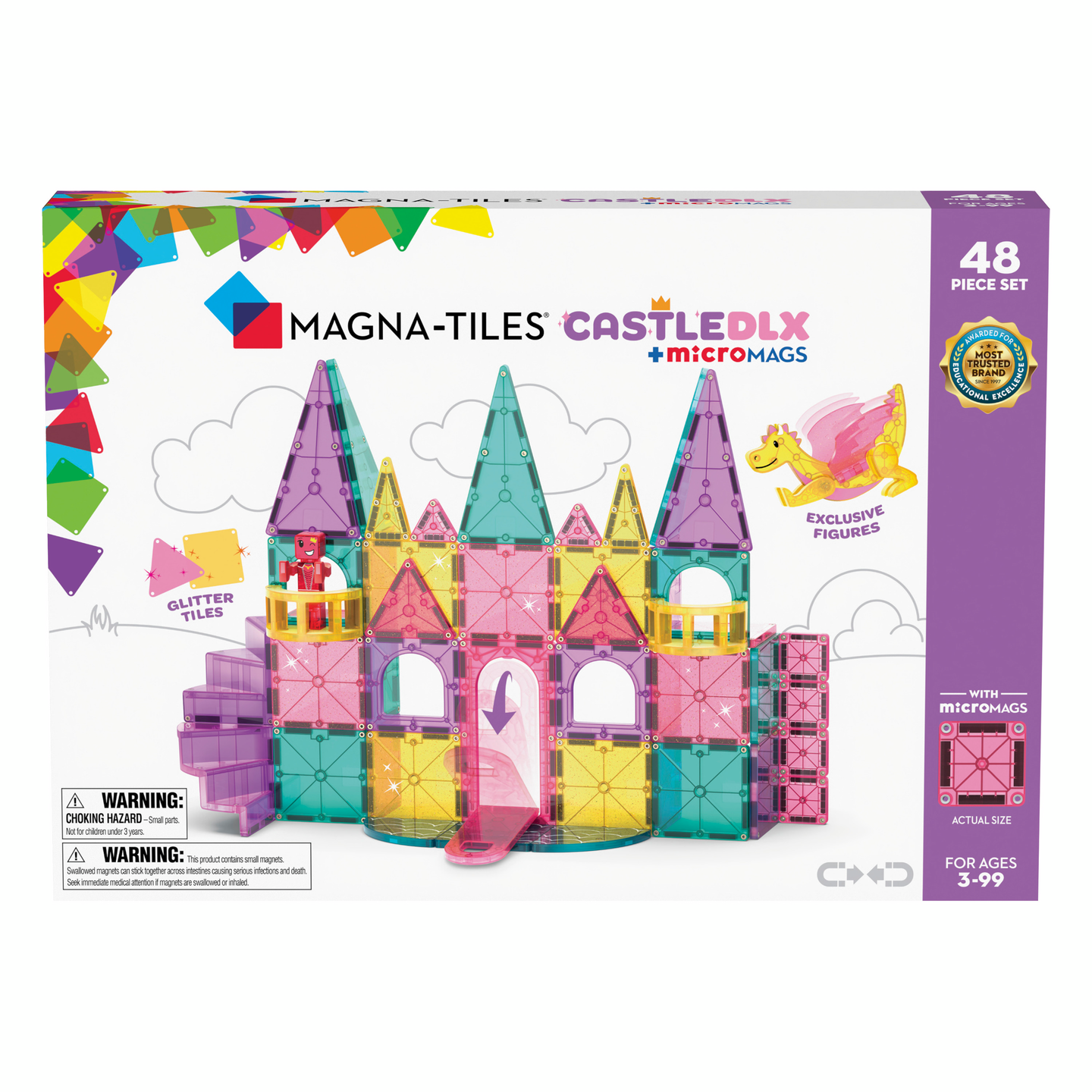 MAGNA-TILES Castle Deluxe -magneettirak.sarja, 48 osaa