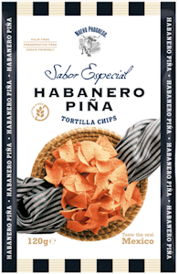 Nuevo Progreso Habanero Piña Tortilla Chips 120g habaneronmakuiset maissilastut