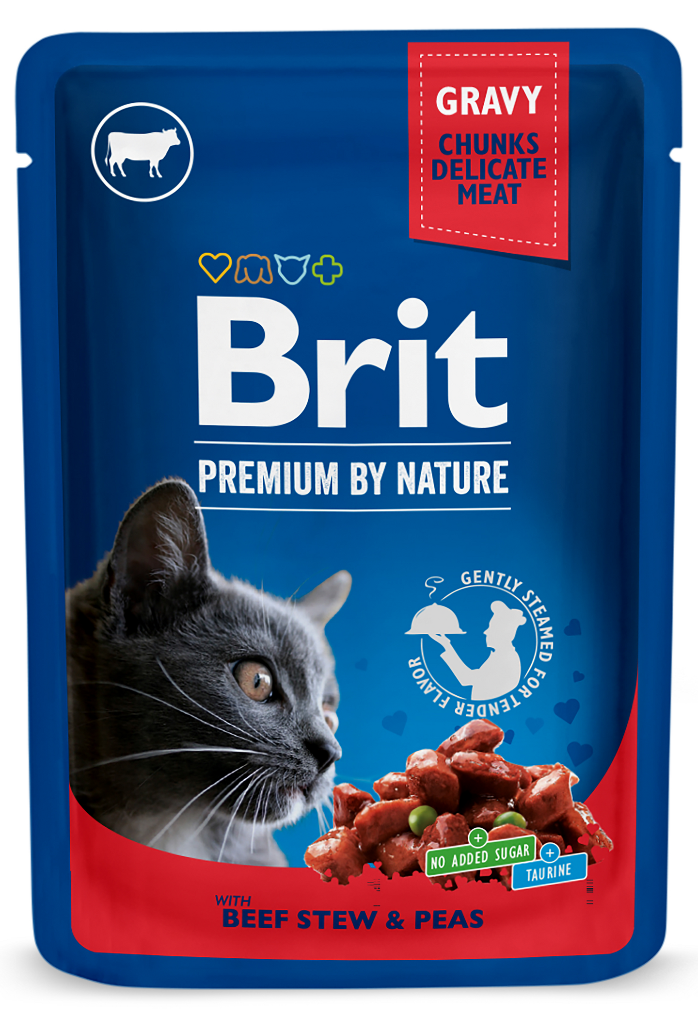 Brit Premium Cat liha-herne kastikkeessa 100g