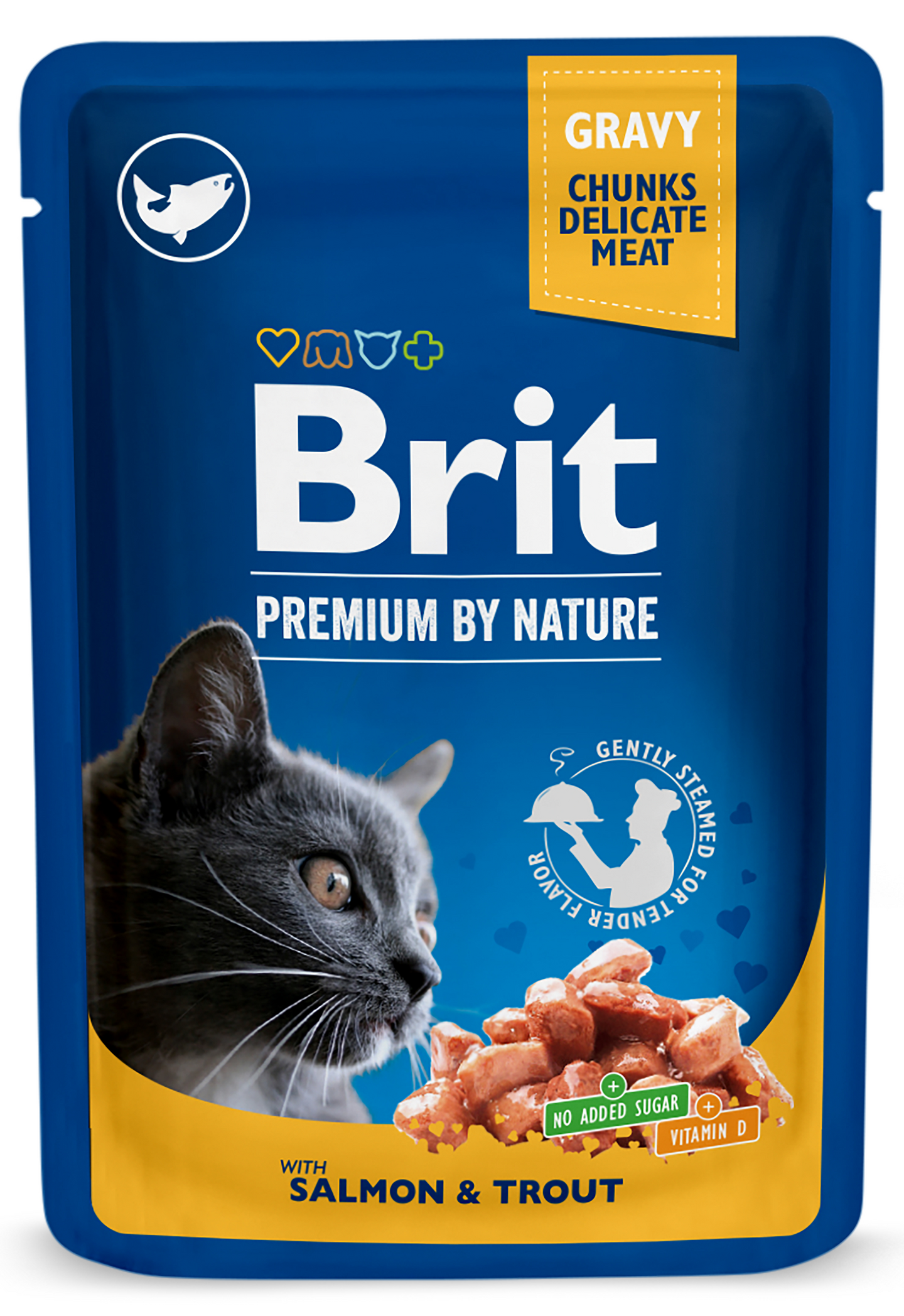 Brit Premium Cat lohi-taimen kastikkeessa 100g