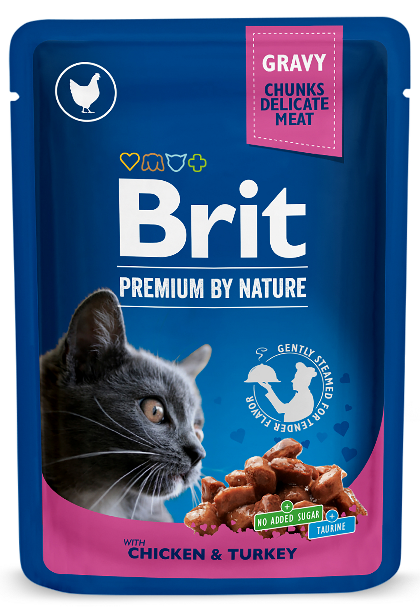 Brit Premium Cat Kana-kalkkuna kastikkeessa 100g