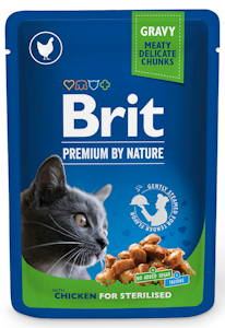 Brit Premium Cat kana kastikkeessa steriloiduille kissoille 100g