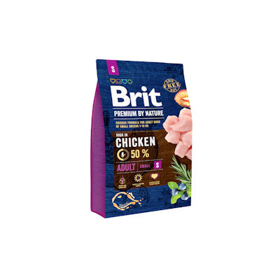 Brit Premium by Nature Adult S pienille aikuisille koirille 3kg