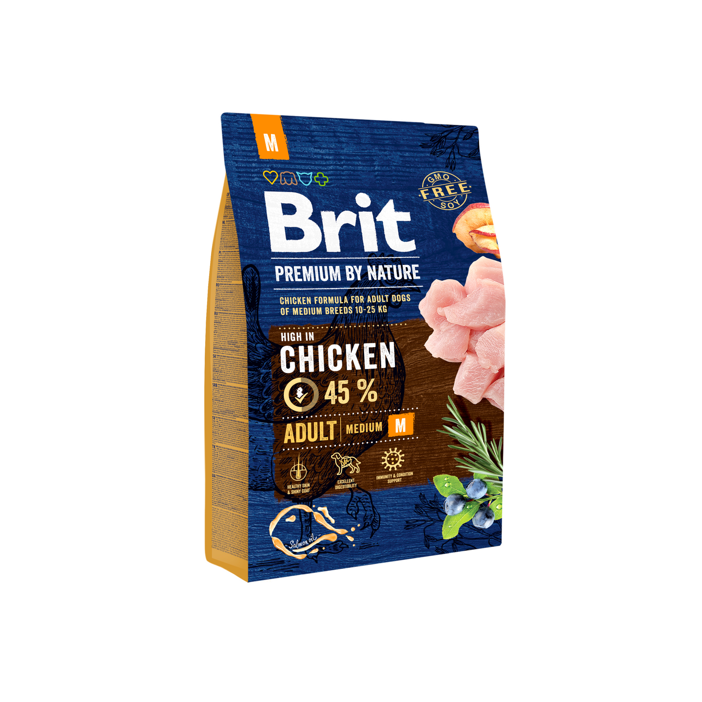 Brit Premium by Nature Adult M keskikokoisille aikuisille koirille 3kg