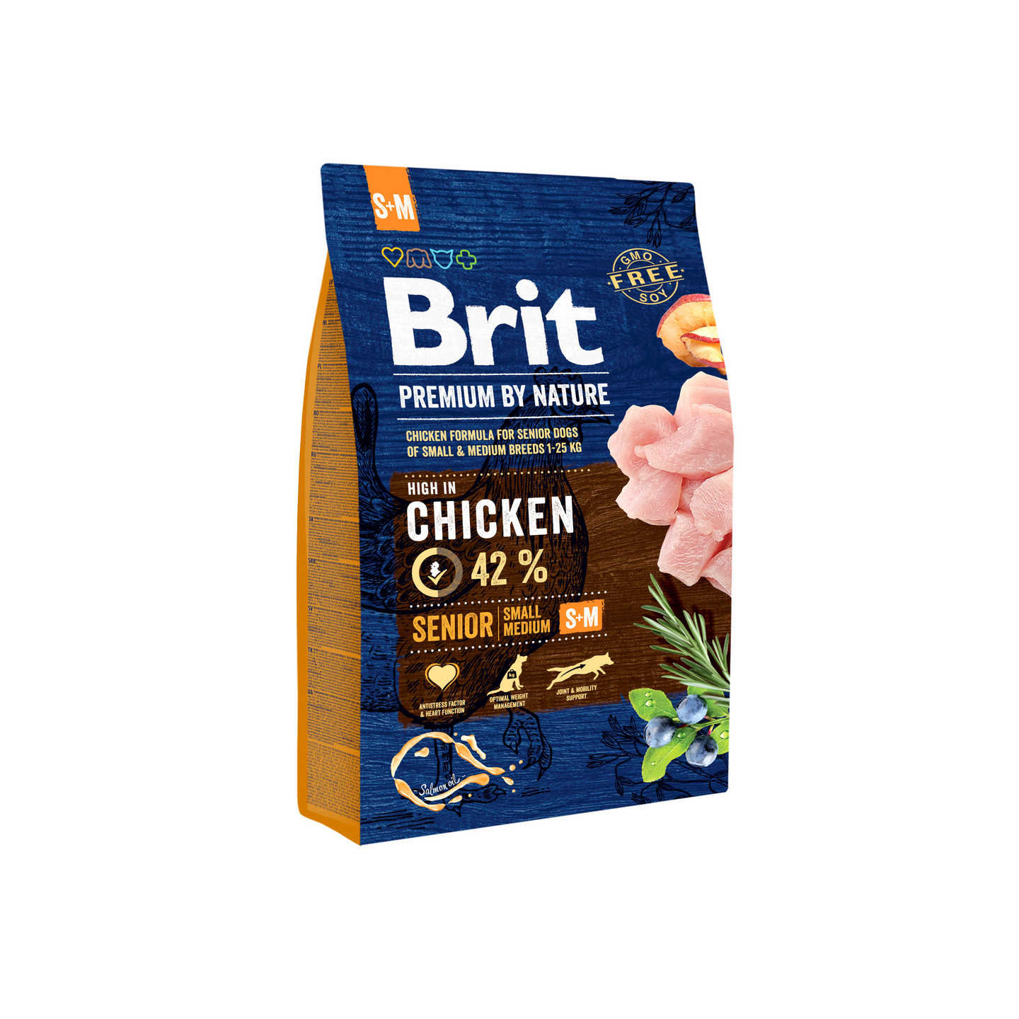 Brit Premium by Nature Senior S-M 3kg pienten ja keskikokoisten rotujen iäkkäille koirille