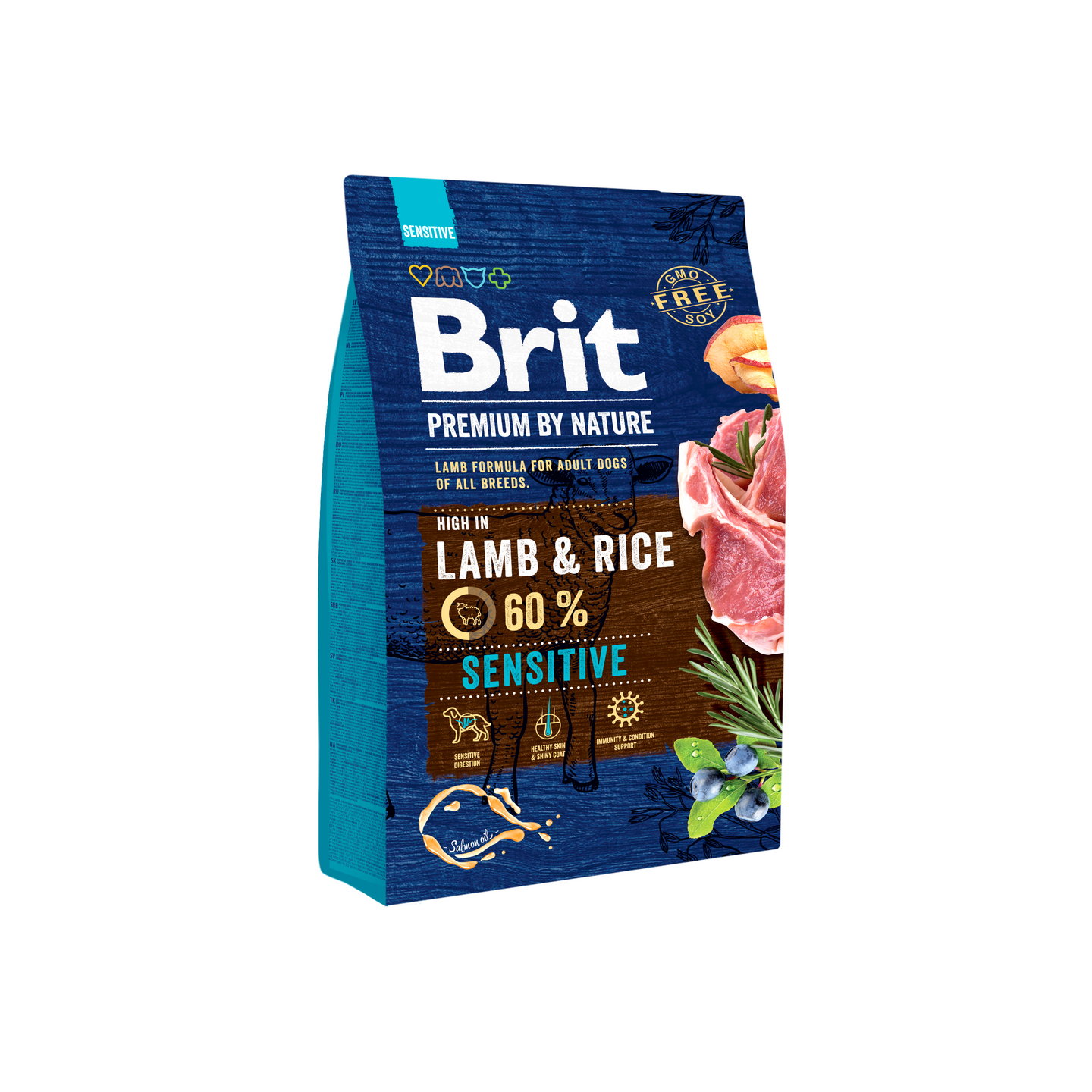 Brit Premium by Nature Sensitive lammas herkälle vatsalle 3kg
