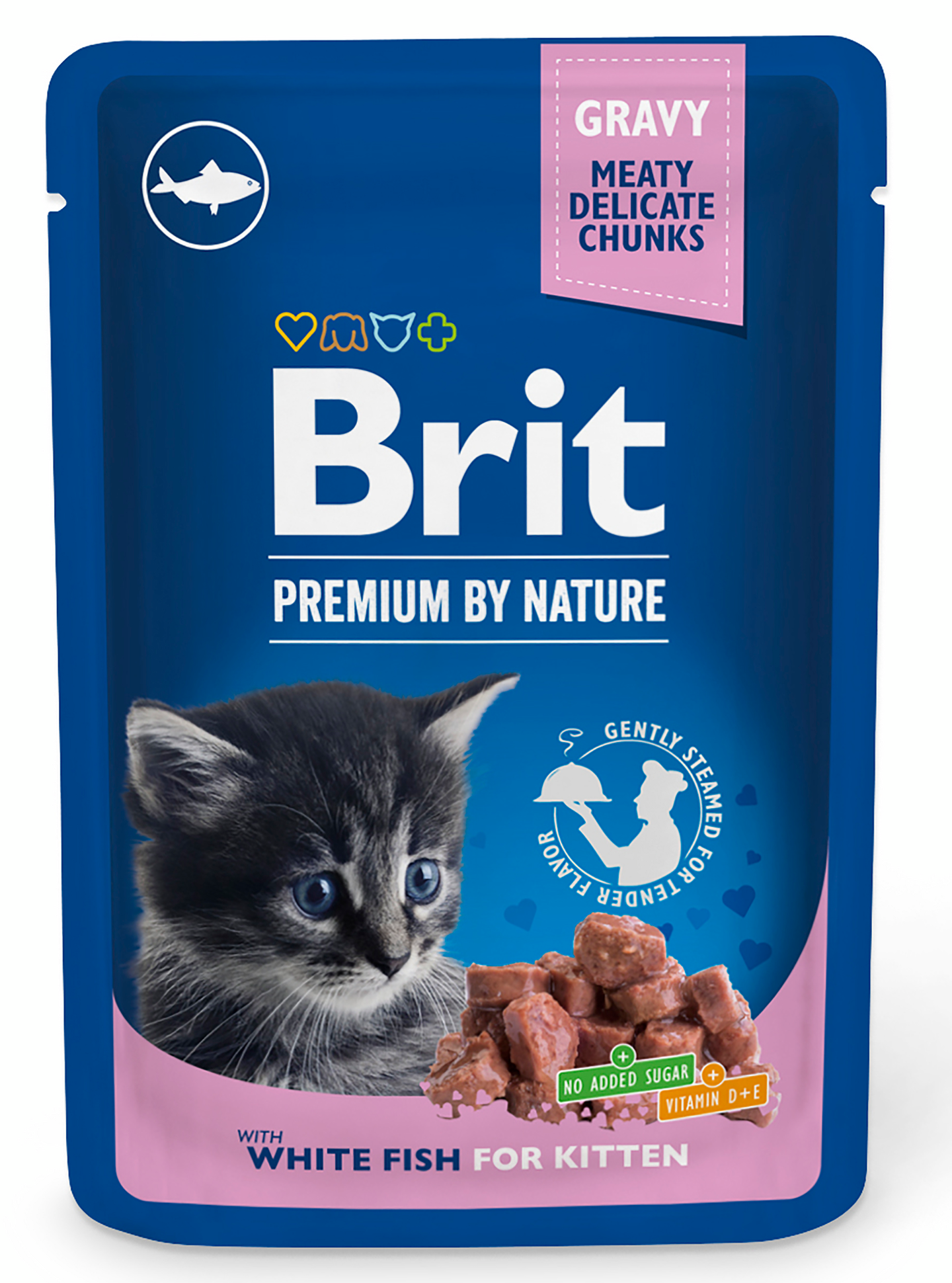 Brit Premium by Nature Valkoinen kala kastikkeessa kissanpennuille 100 g