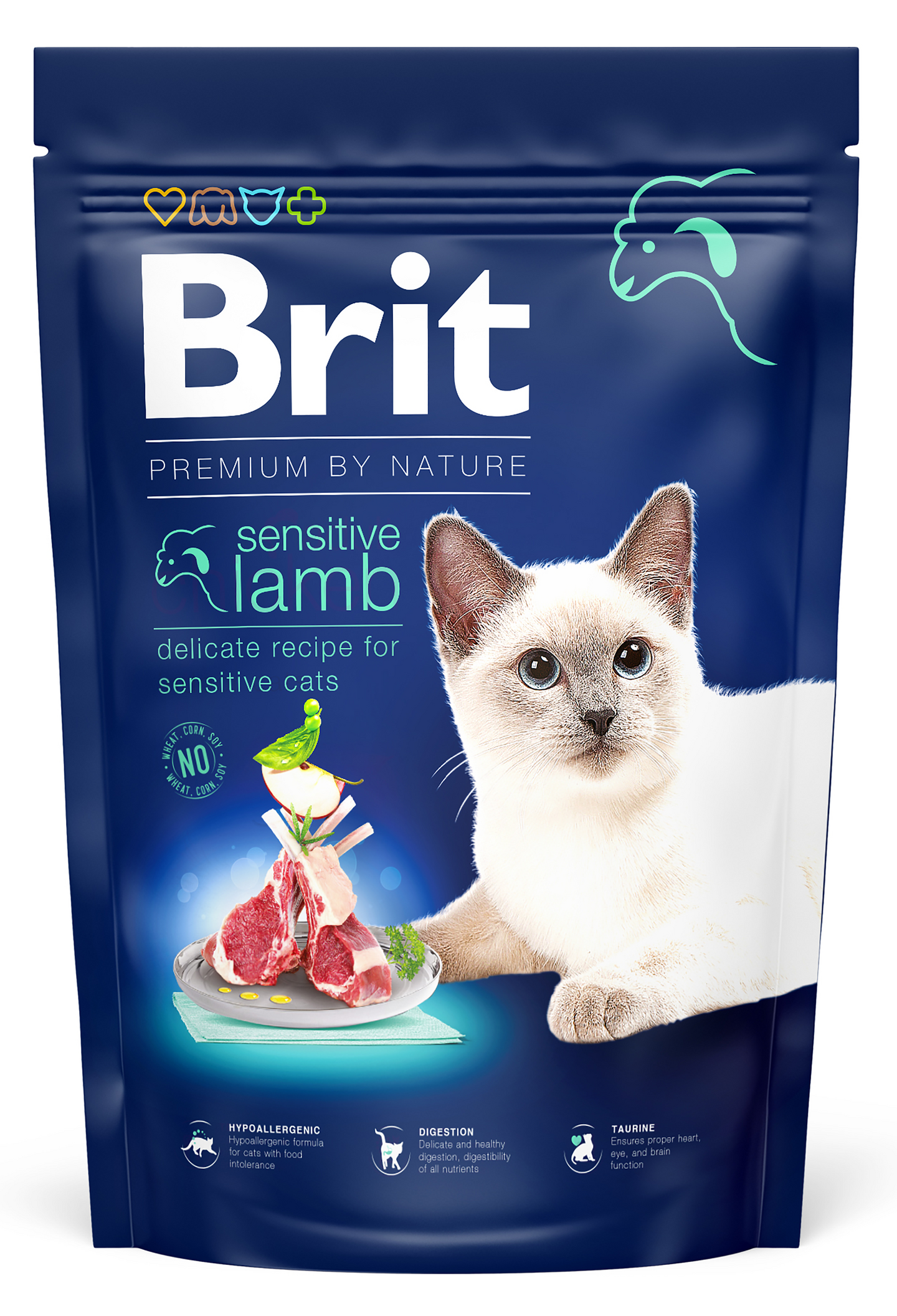 Brit Premium by Nature Lammasta herkkävatsaisille kissoille 1,5kg
