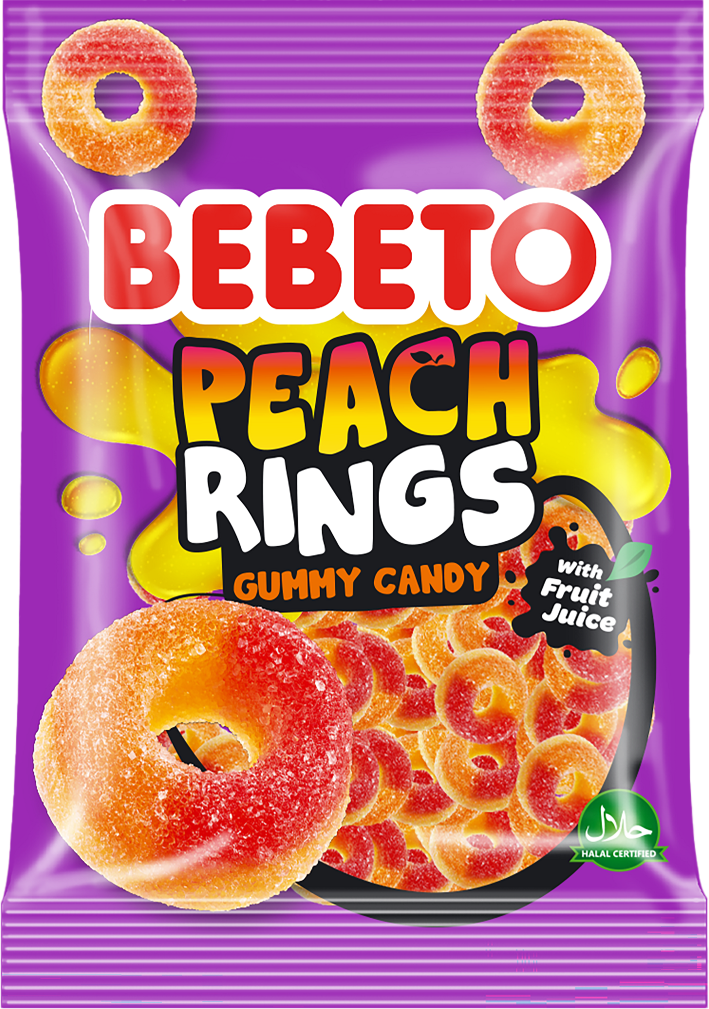 Bebeto Peach Rings makeispussi 80g