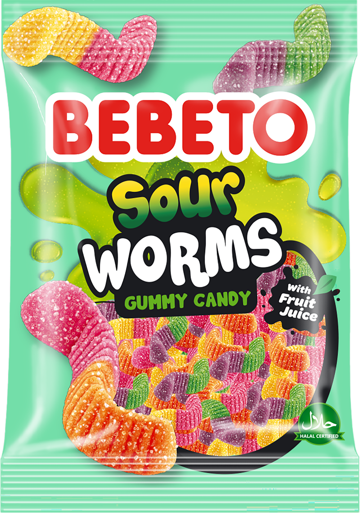 Bebeto Sour Worms makeispussi 80g