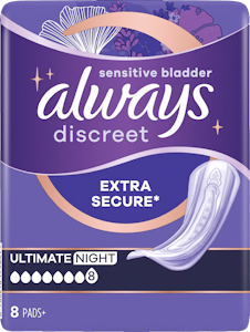 Always Discreet Ultimate Night 8kpl inkontinenssiside