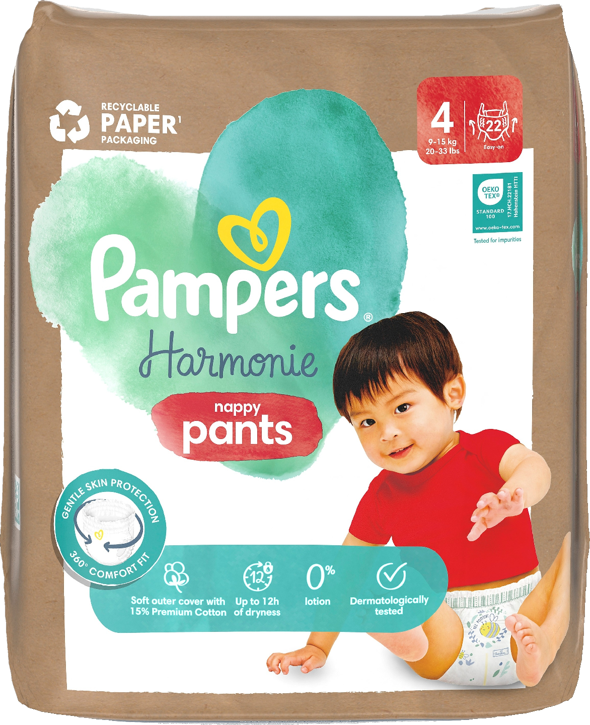 Pampers Harmonie nappy pants S4 9-15 kg 22 kpl vaippa