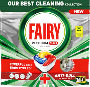 Fairy Platinum Plus All in One Anti-Dull 25kpl konetiskitabletti