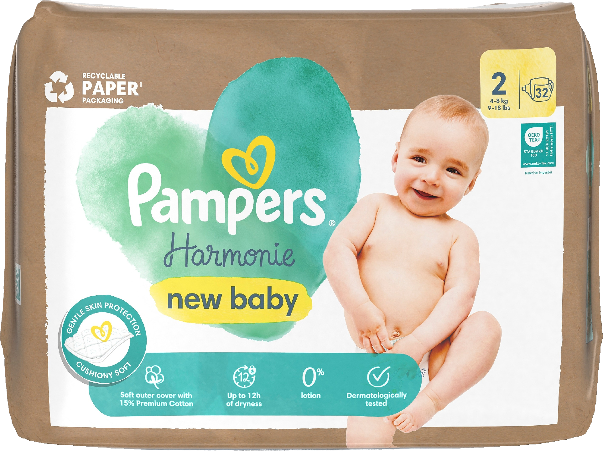 Pampers Harmonie new baby S2 4-8 kg 32 kpl vaippa