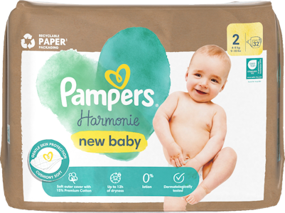 Pampers Harmonie new baby S2 4-8 kg 32 kpl vaippa