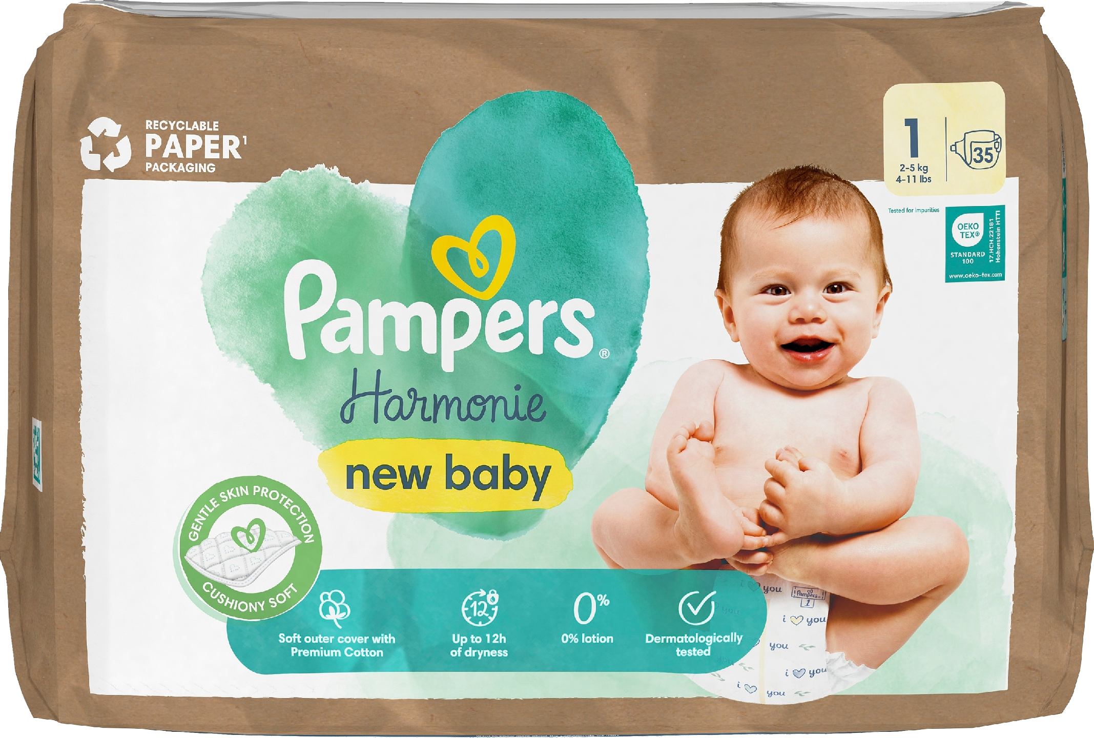 Pampers Harmonie new baby S1 2-5 kg 35 kpl vaippa