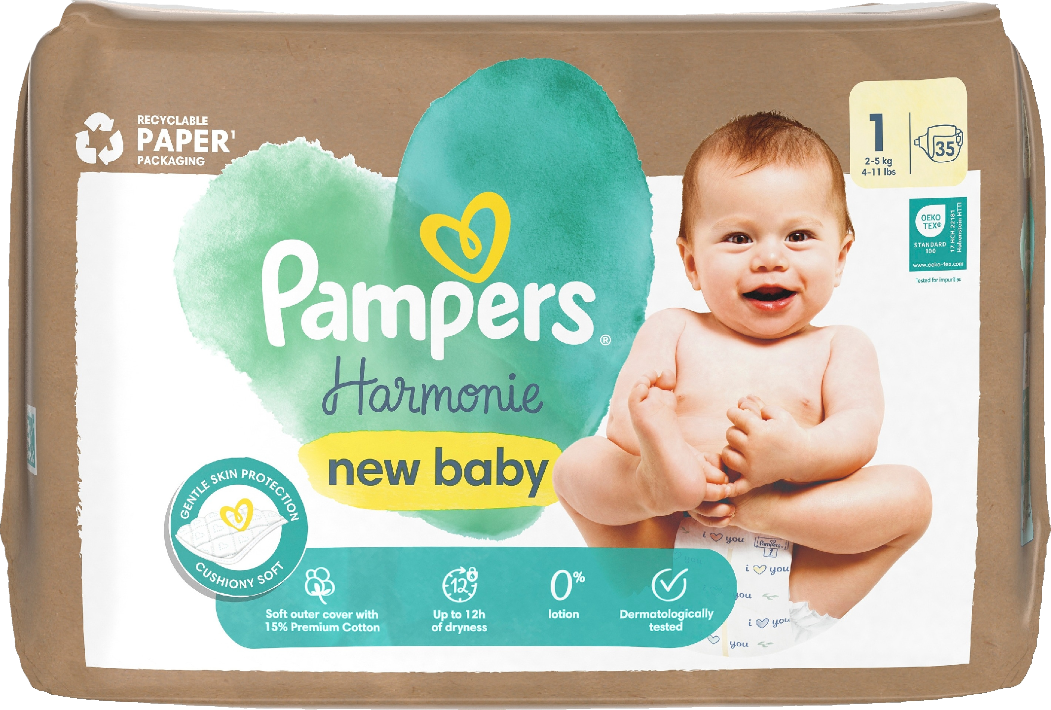 Pampers Harmonie new baby S1 2-5 kg 35 kpl vaippa