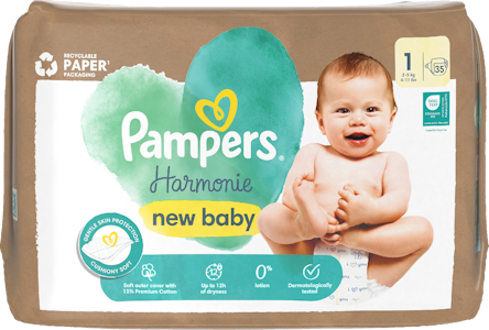 Pampers Harmonie new baby S1 2-5 kg 35 kpl vaippa