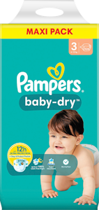 Pampers BabyDry S3 6-10kg 124kpl teippivaippa Maxi-pack