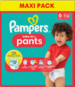 Pampers BabyDry Pants S6 14-19 kg maxi box 70kpl housuvaippa