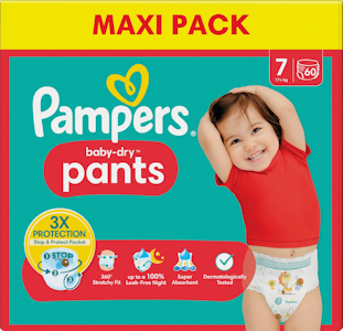 Pampers Baby Dry Pants S7 17+ kg maxi box 60kpl housuvaippa