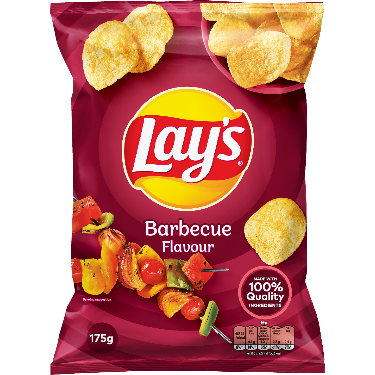 Lays perunalastu 175g Chips Barbecue