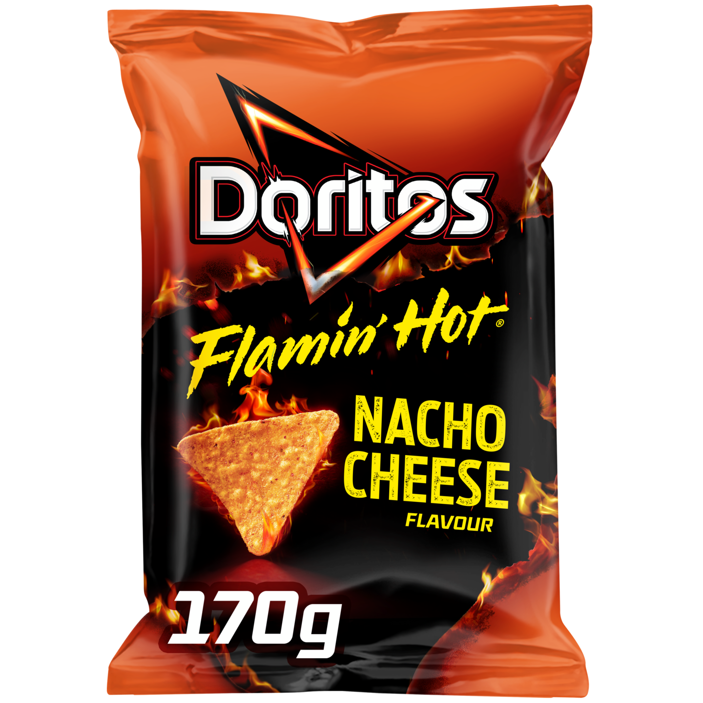 Doritos flaming hot nacho 170g maustettu maissilastu