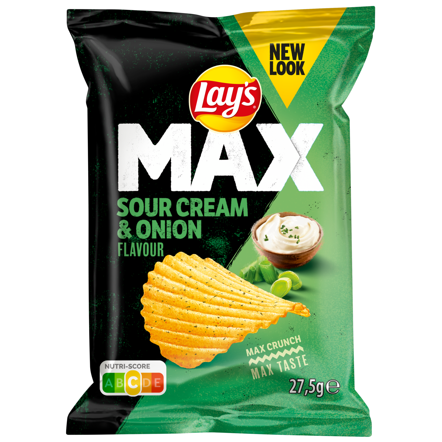 Lay's 27,5g Sour Cream&Onion kerman ja sipulin makuinen perunalastu