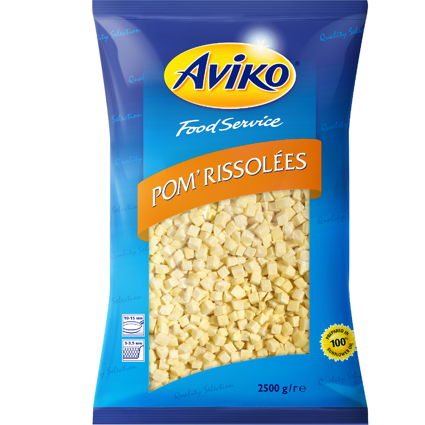 Aviko Pom' Rissolees perunakuutio 12x12x12mm 2,5kg pakaste