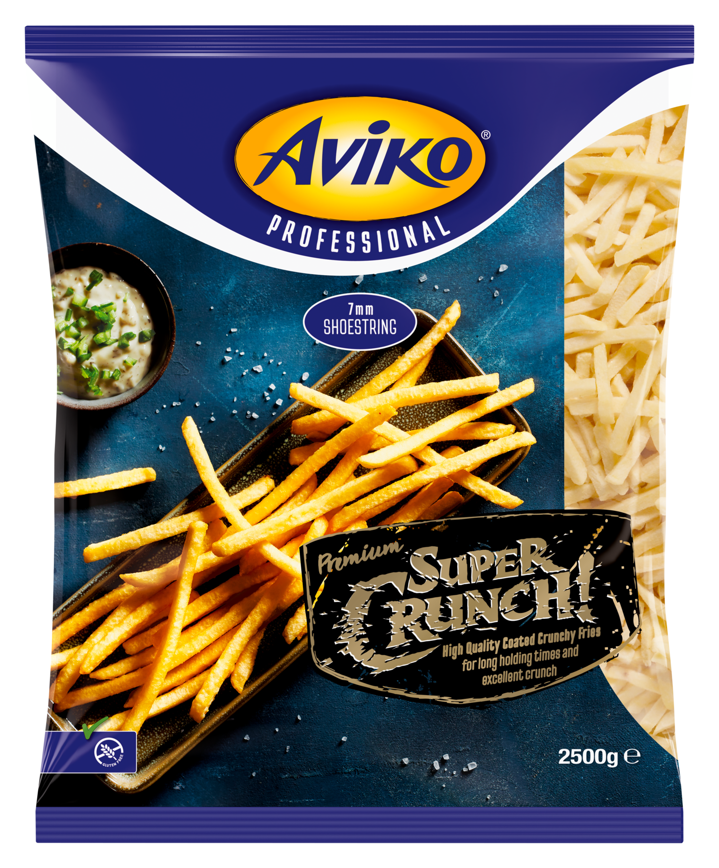 Aviko supercrunch 7mm ranskanperuna 2,5kg pakaste