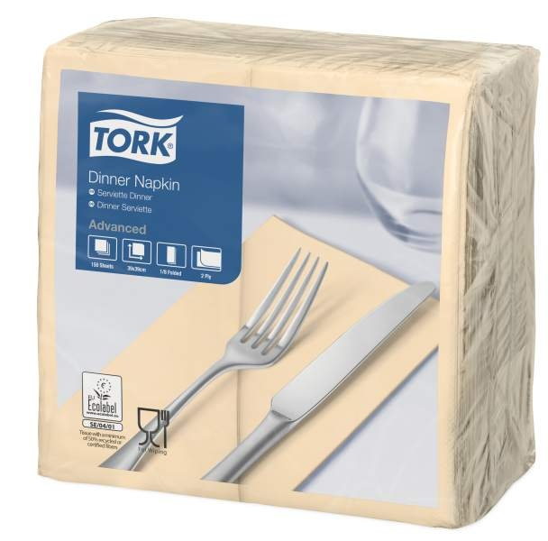 Tork Dinner-lautasliina hiekka 150kpl/39cm 2krs 1/8taitto