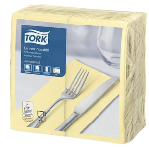 Tork Dinner-lautasliina shampanja 150kpl/39cm 2krs 1/8taitto