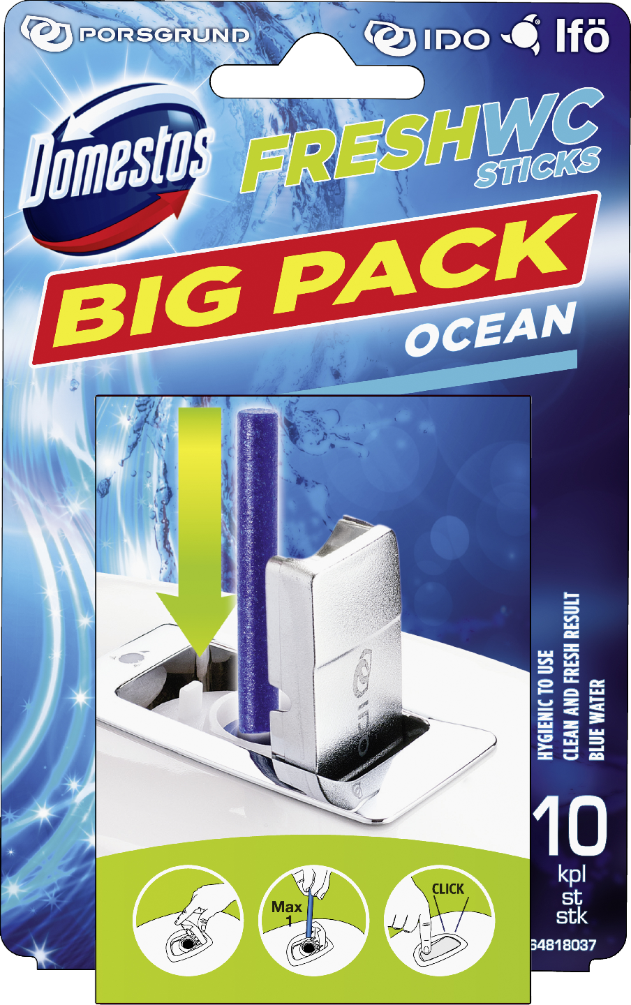 Domestos WC-raikastintikku 10kpl Ocean