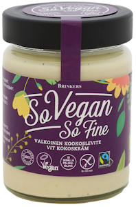 Brinkers So Vegan So Fine Luomu Valkoinen kookoslevite 270g Reilun kaupan tuote