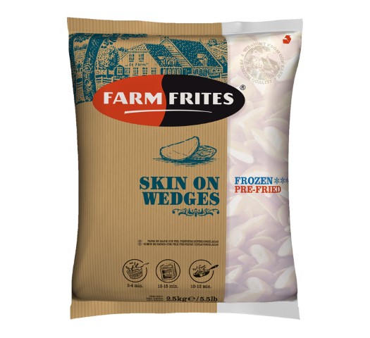 Farm Frites lohkoperuna 2,5kg kuorellinen pakaste