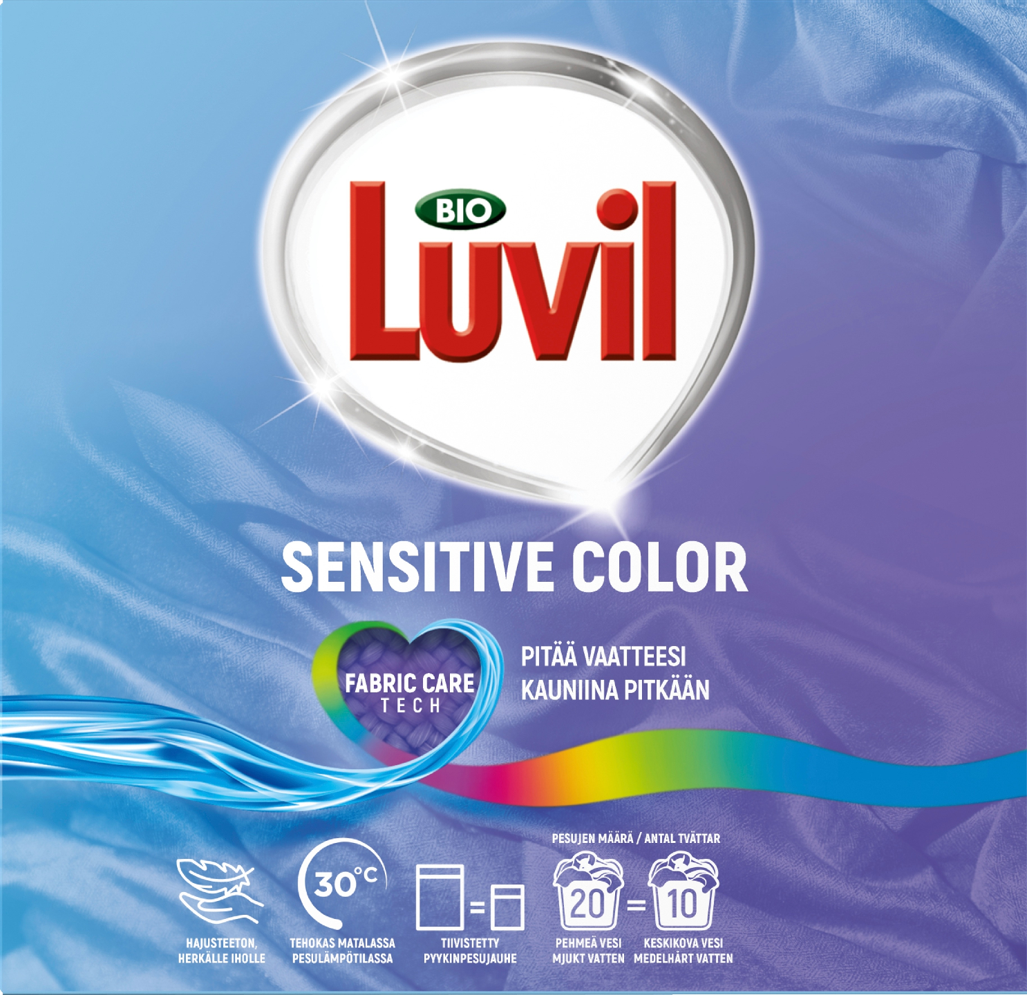 Bio Luvil pyykinpesujauhe 750g Sensitive Color