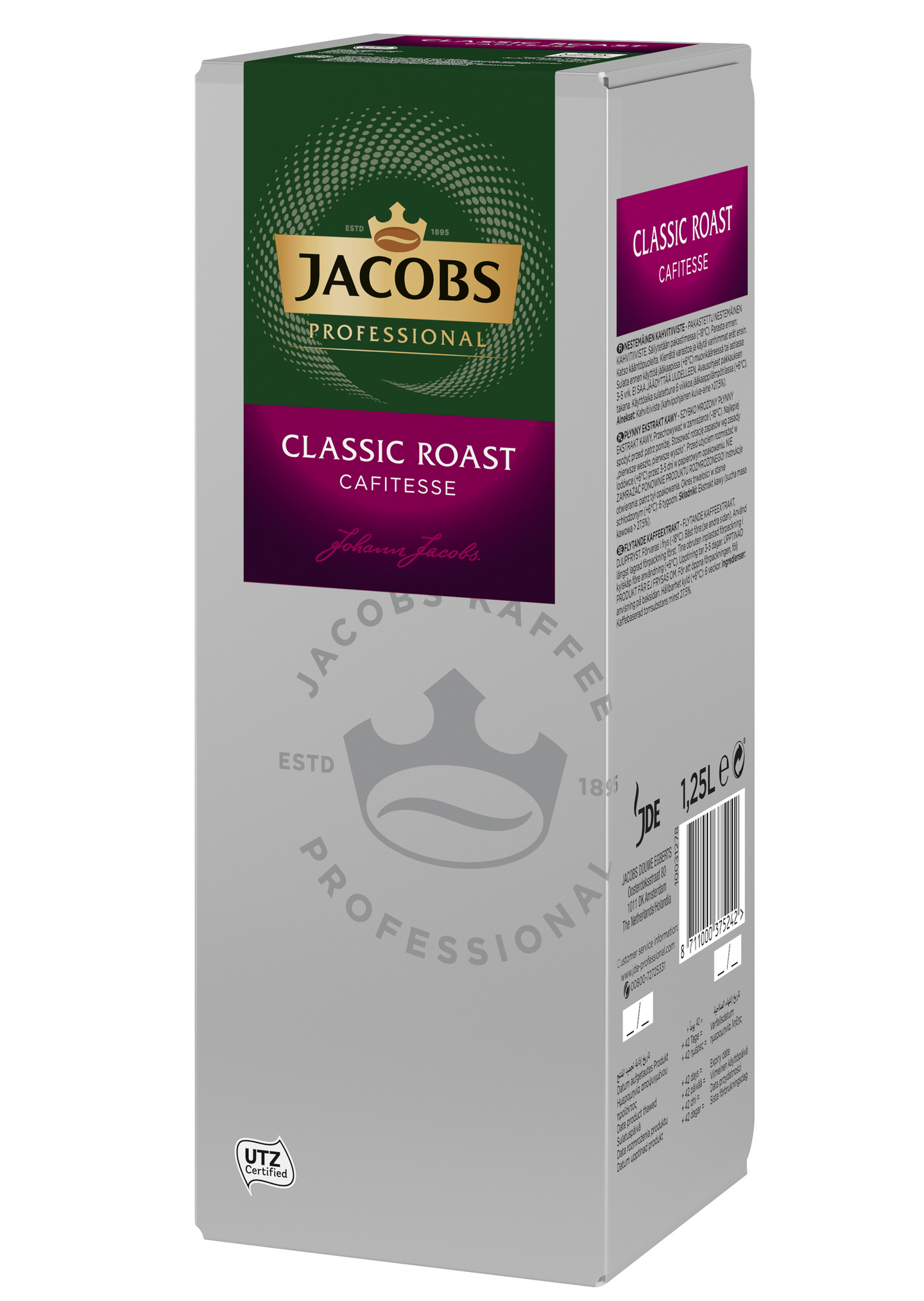 Jacobs Classic Roast kahvi 2x1,25l UTZ pakaste