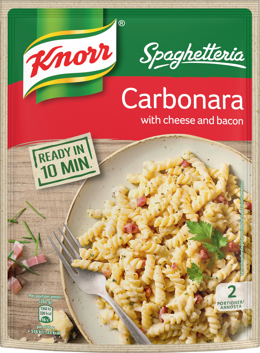 Knorr Spaghetteria Carbonara pasta ateriaainekset 154 g KRuoka