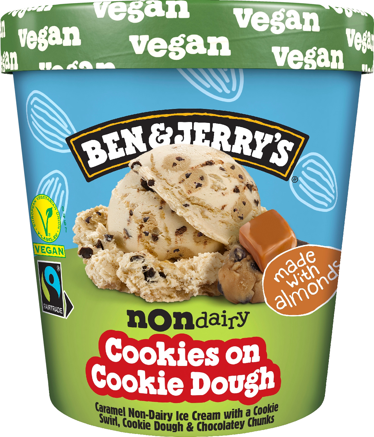 Ben & Jerry's jäätelö 465ml Non-dairy Cookies on Cookie Dough