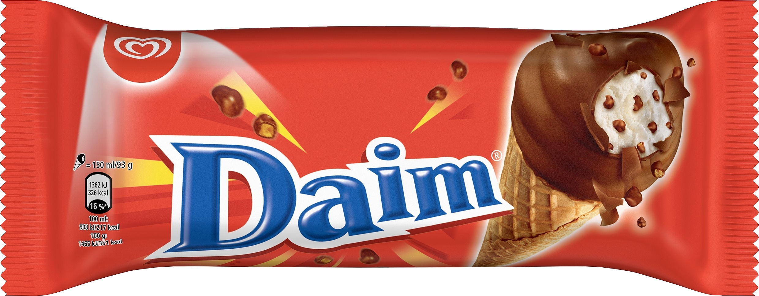 Heartbrand jäätelötuutti Daim 93g/150ml