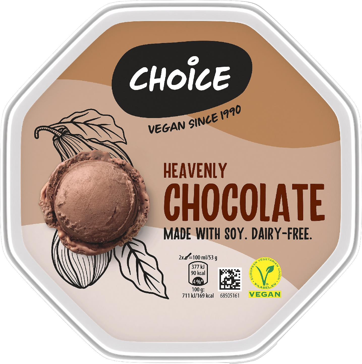 Choice 750ml Heavenly Chocolate with chocolate sauce