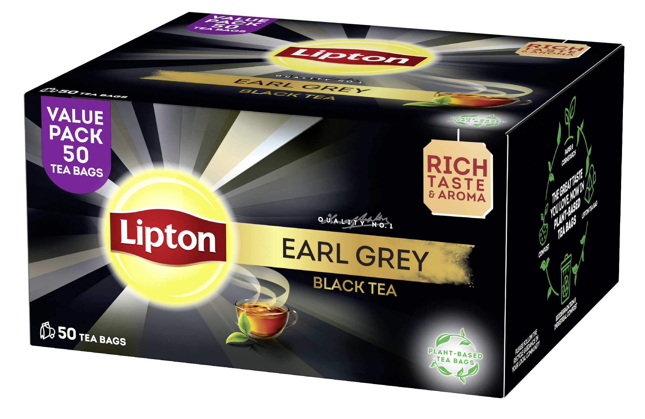 Lipton Musta Tee Earl Grey 50p / 80g