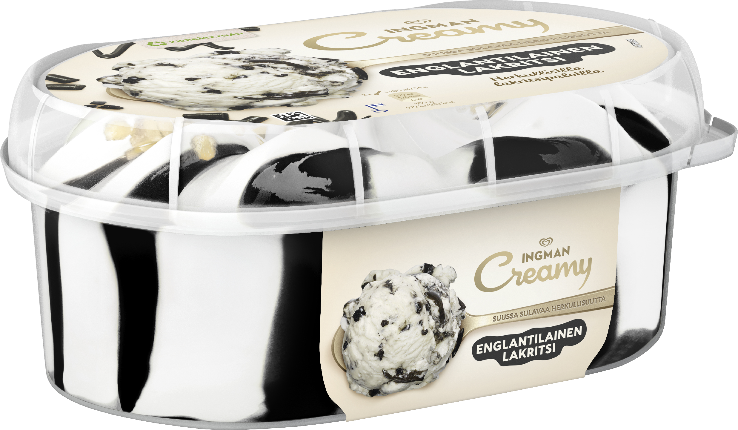 Ingman Creamy 0,85L Englantilainen lakritsi jäätelö