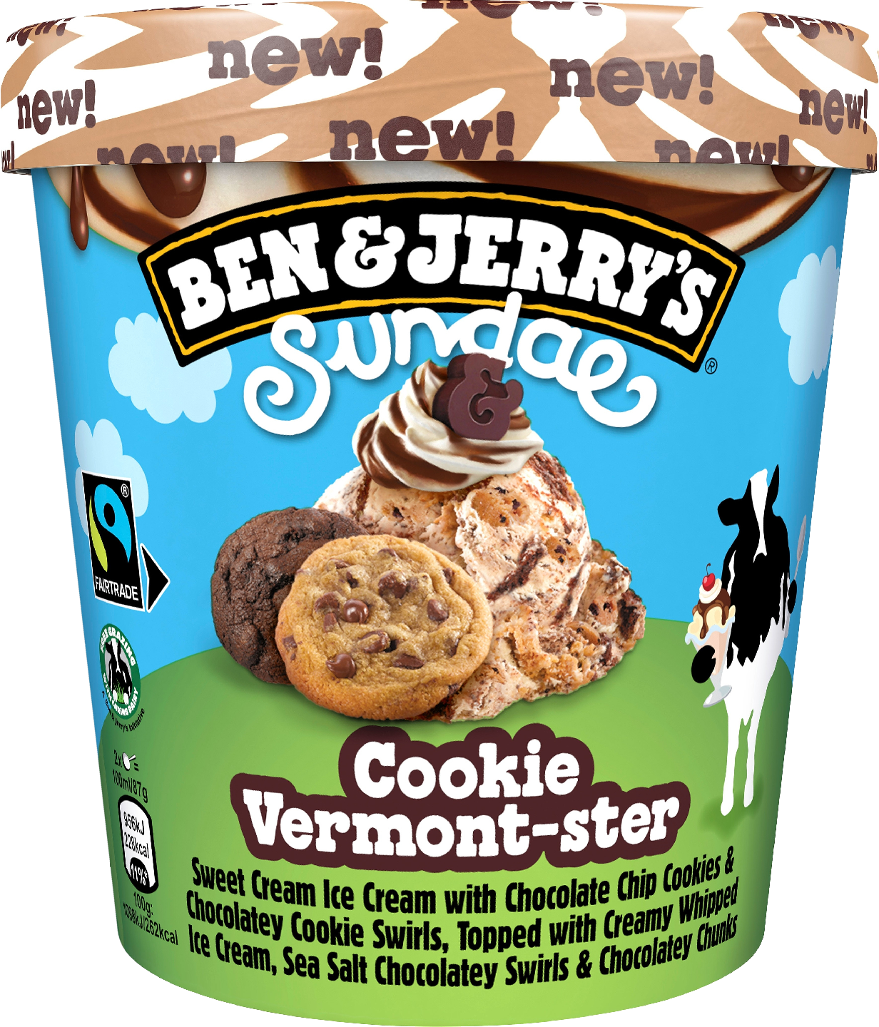 Ben & Jerry's jäätelö 427ml/324g Sundae Cookie Vermont-ster