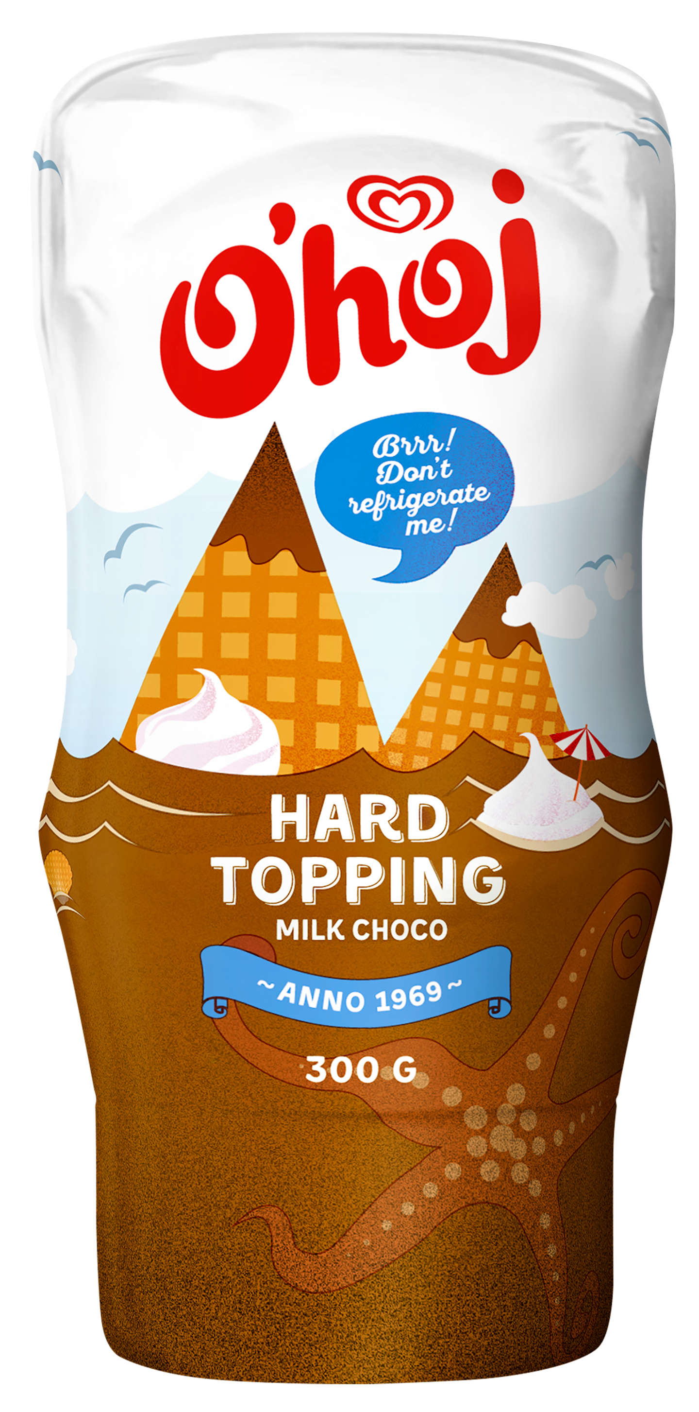 O'hoj Jälkiruokakastike Hard Topping Maitosuklaa 300g