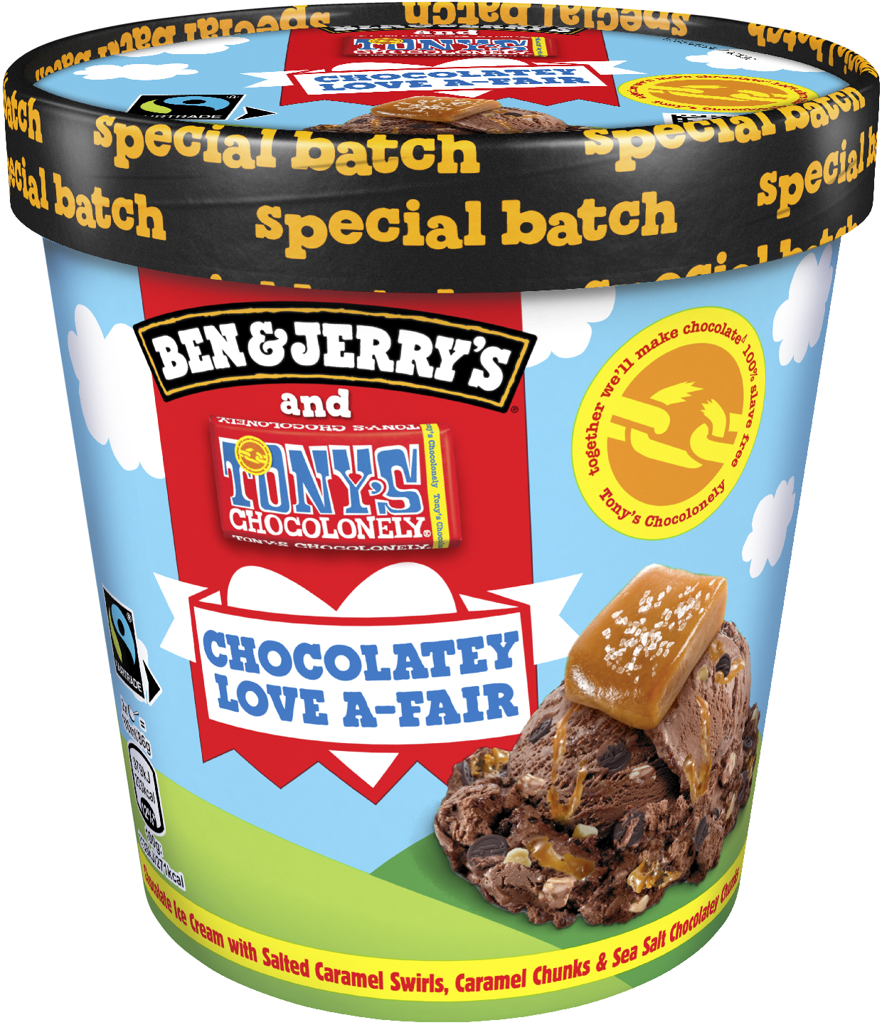 Ben & Jerry's Pint-jäätelö Chocolate Love A-Fair Caramel Sea Salt 465ml/402g